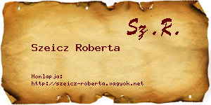 Szeicz Roberta névjegykártya